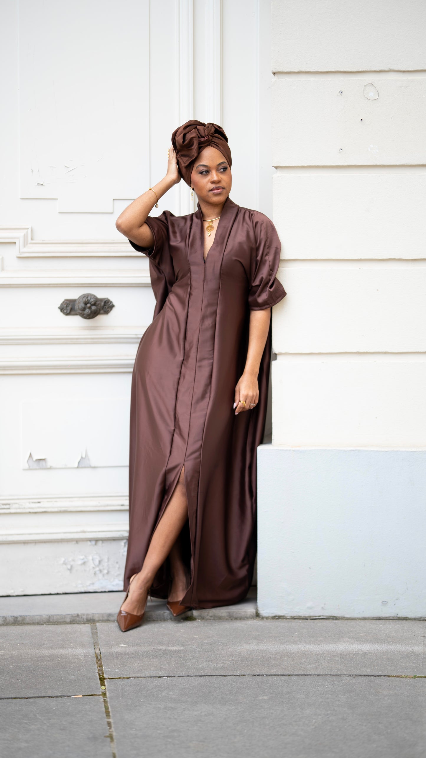 Look Complet – Robe Dunia & Turban Assortis